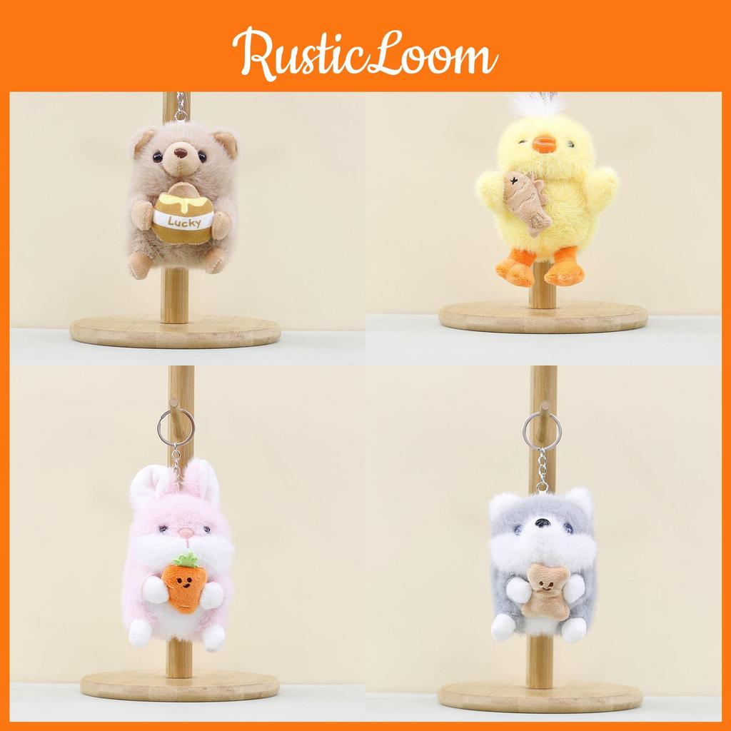 Cartoon Cute Puppy Keychain Girls Children Backpack Decorative Pendant Doll Gift