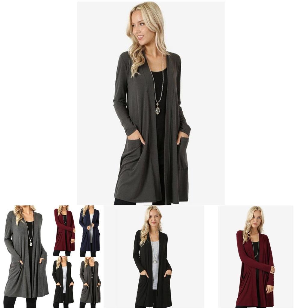 Autumn Winter Women Cardigans Casual Warm Coat Mid-length Knitted Outerwear With Premium Quality Materials