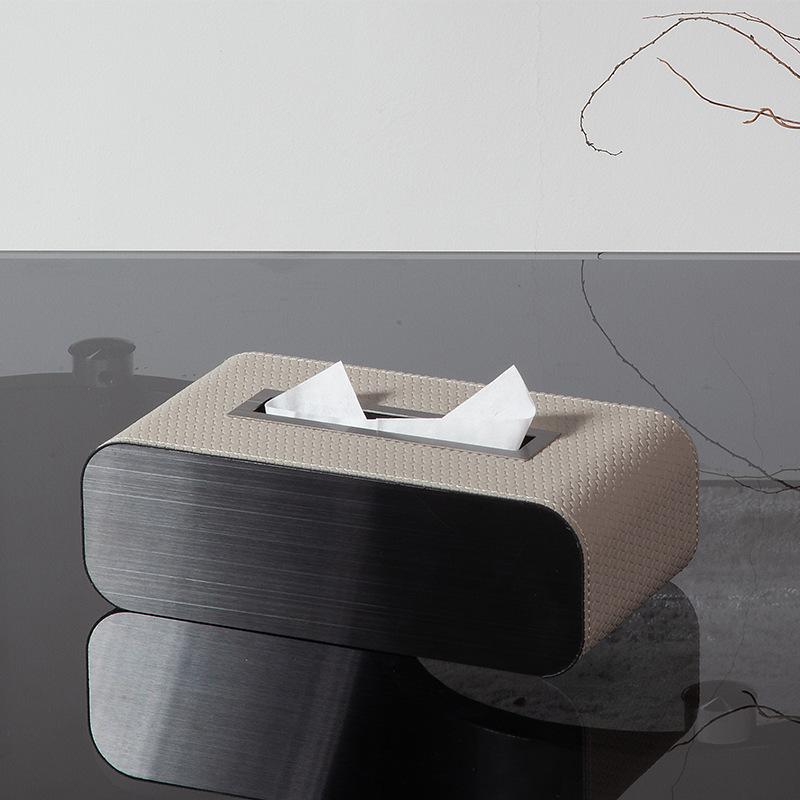 Modern Simple Tissue Box Living Room Creative Desktop Paper Box Restaurant Napkin Storage Box Luxury Home Decoration Ornaments