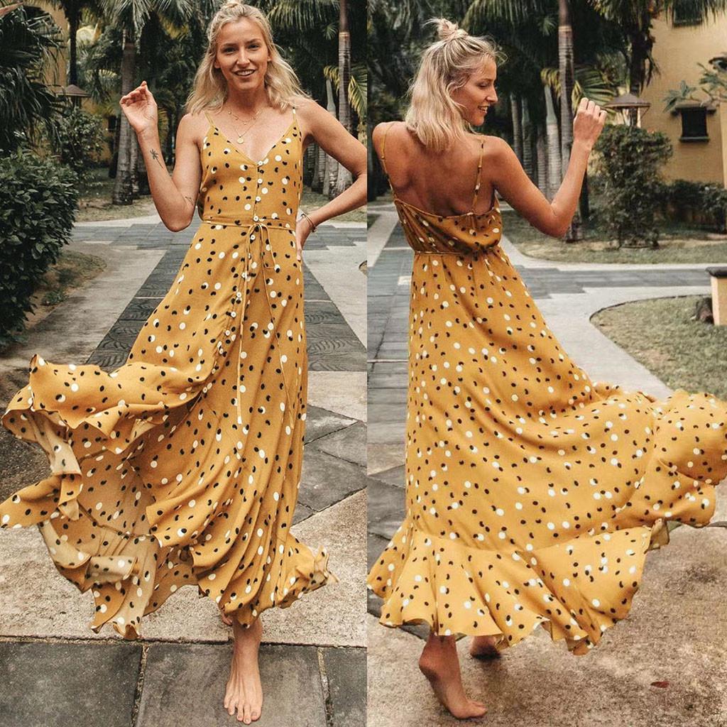 

Women s Print Down Swing Sleeveless Dress Long Princess Dress