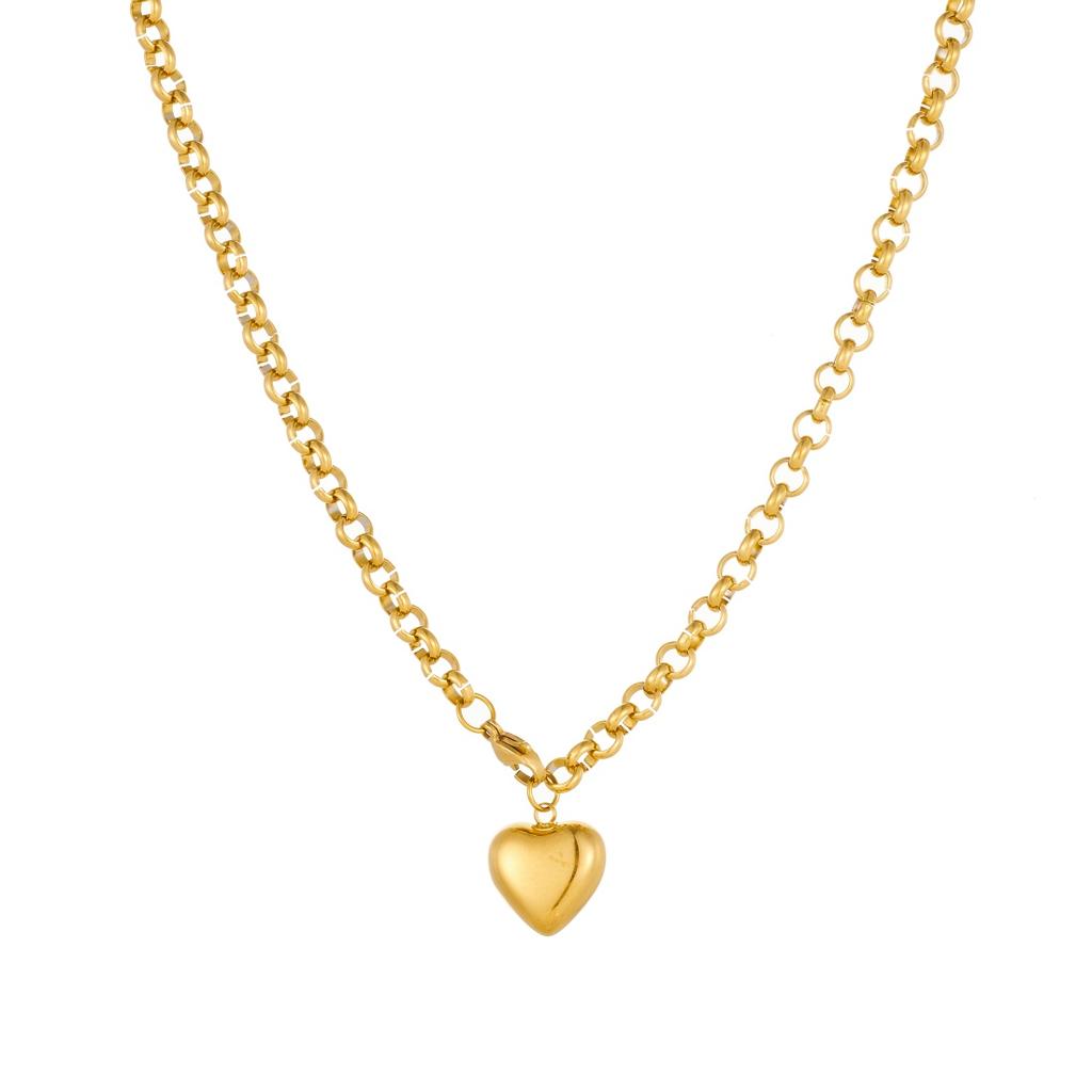 316L Stainless Steel Love Heart Pendant Necklace For Women Girl Trendy Fashion New Collarbone Chain Jewelry Party Gift