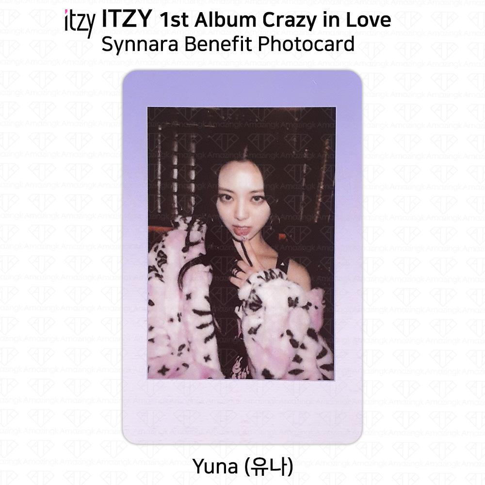 

ITZY 1-й альбом Crazy In Love Официальная фотокарточка Polaroid Synnara Benefit KPOP Yuna