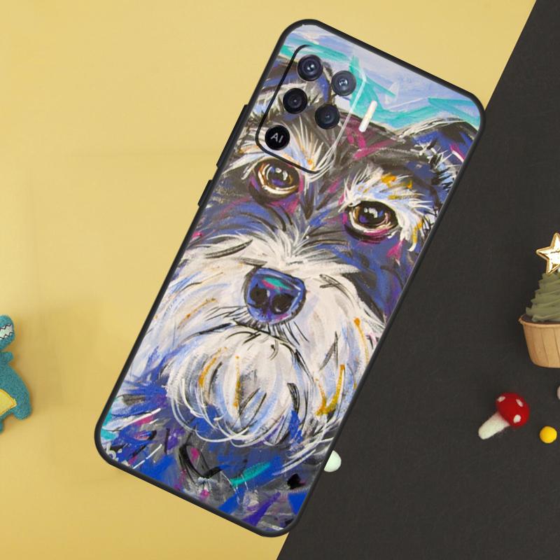 Lovely Dogs Schnauzer Case For Oppo A5 Pro A6 A15 A16 A76 A96 A17 A57 A98 A58 A78 A18 A38 A54 A74 A94 A40 A60 A80