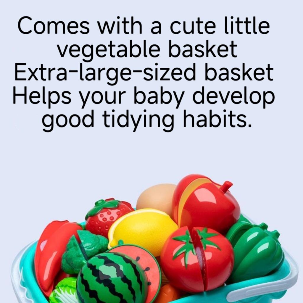 Sada hracích potravin na krájení pro batolata, Hračky na vaření pro kluky a holky, Dětská sada simulovaných kuchyňských potřeb