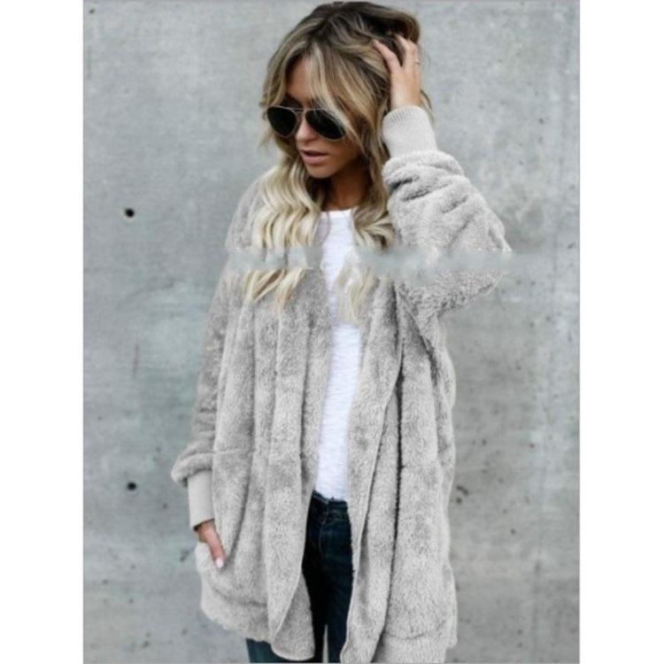 Women's Winter Warm Hooded Cardigan Long Sleeve Comfortable Hoodie Coat Fashion Windbreaker for Lady