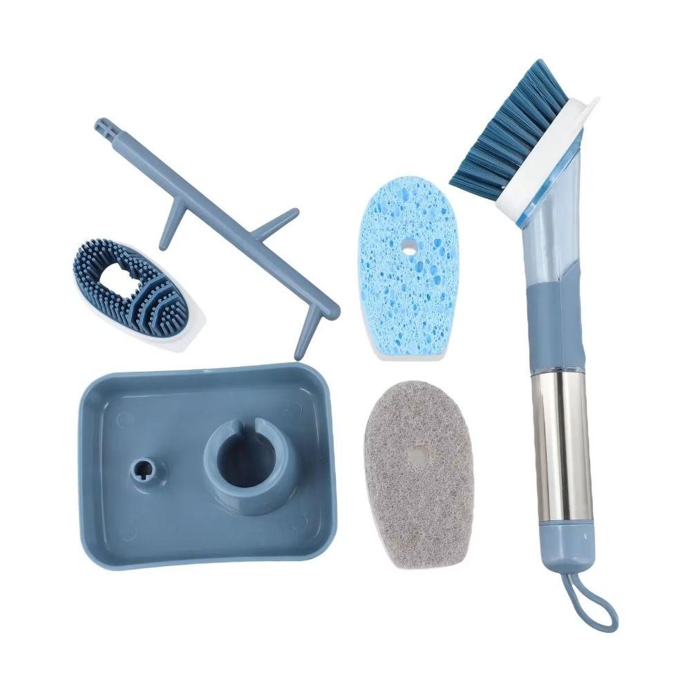 Liquid Dispenser Kitchen Cleaning Brush 3 In 1 Dish Cleaning Brush Dishwashing Brush Home Cleaning