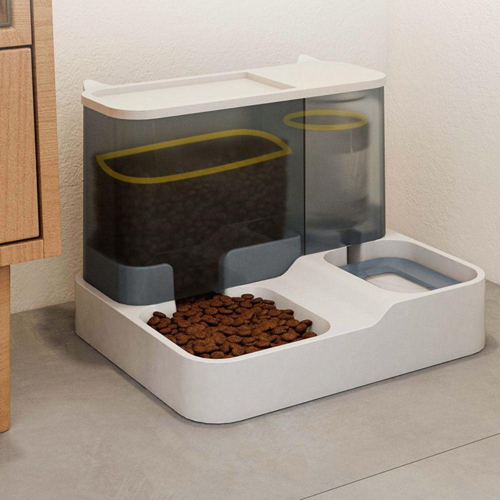Wet and Dry Separation Pet Automatic Feeder Pet Food Storage Container  Pet Accessories