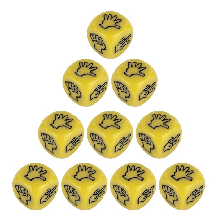 10Pcs Rock Paper Scissor Game Dices Finger Guessing Game Dices Drinking Game