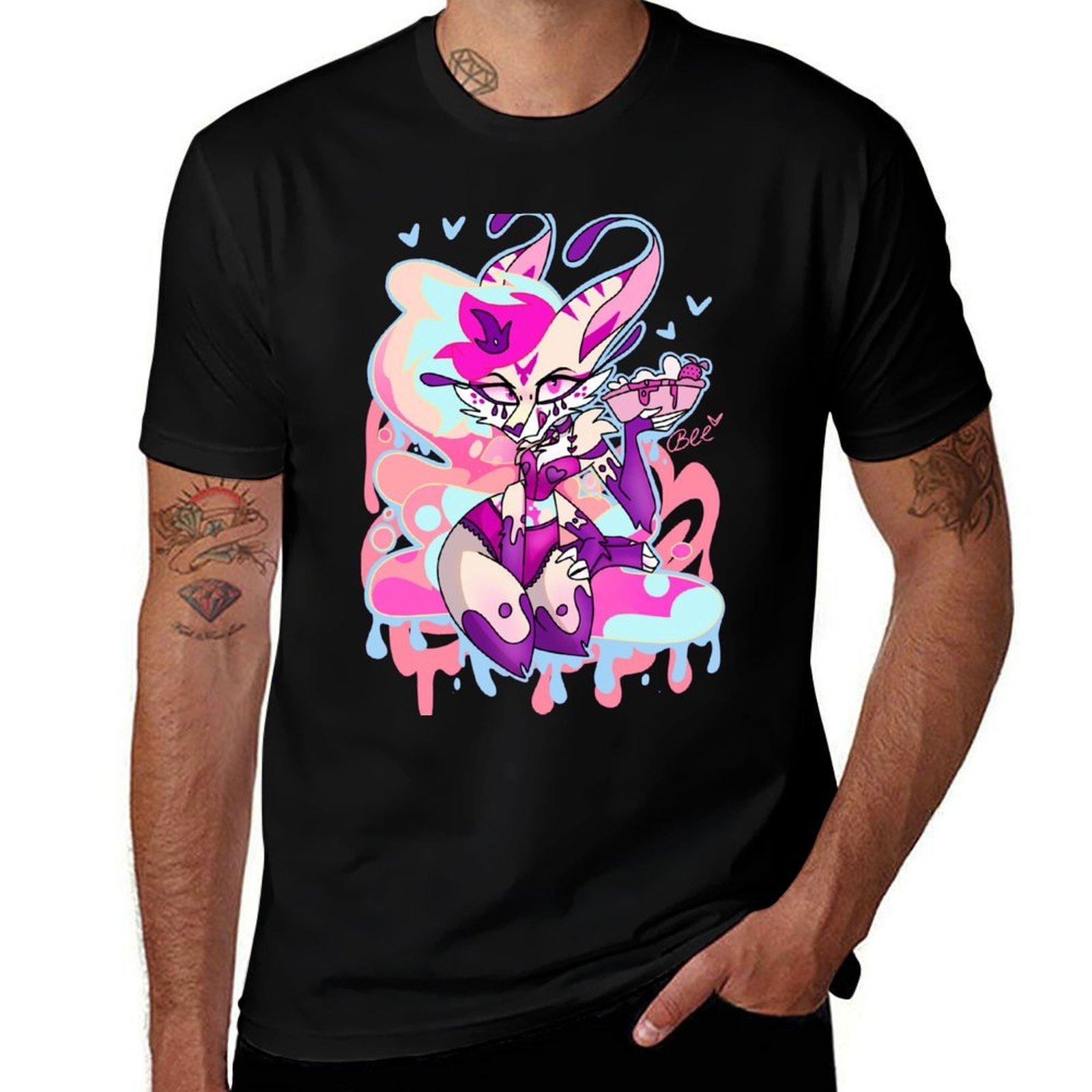 

Футболка Helluva Boss Бельзебуб модные футболки новое издание футболки оверсайз футболки большого веса для мужчин 4XL