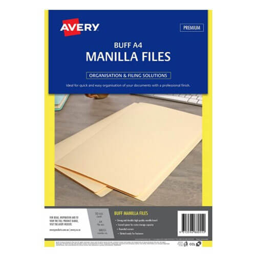 Avery Manila Folder Buff (50pk) (A4)