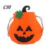Reusable Halloween Bag Drawstring Pumpkin for Kids, Trick or Treat Candy Bag, Festive Decoration Non Woven Fabric Goodie Party Favors Gift