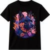 T-shirt Grafica Pastore Tedesco Cane con Occhiali Design Artistico Colorato Maglietta