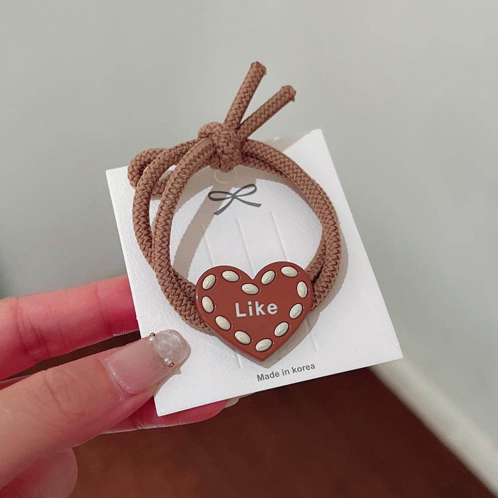 

Резинка цвета осень-зима: Жгут для волос в стиле Майяра с узором в виде любовной буквы для шикарного, элегантного образа