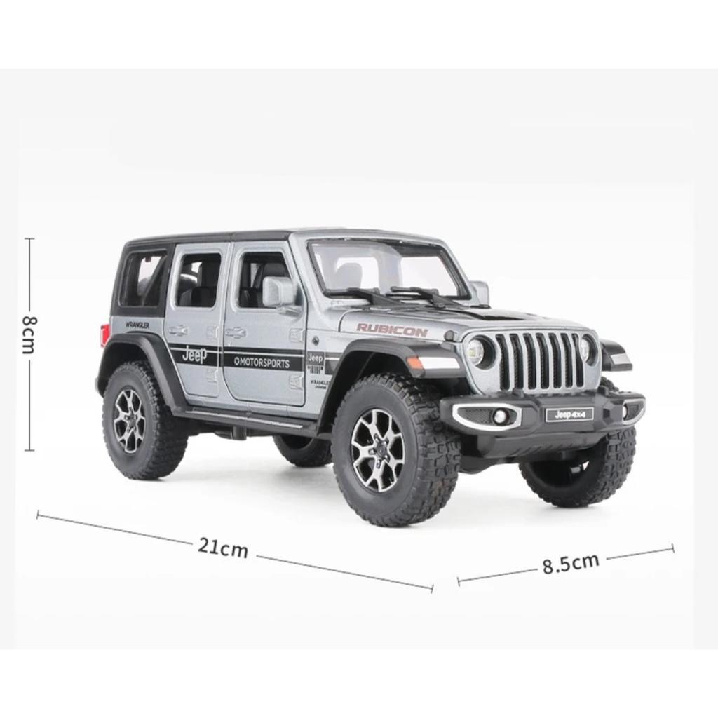 1/24 Jeeps Wrangler Rubicon Alloy Car Model Diecasts Simulation Metal Off-road Vehicles Car Model Collection Childrens Toys Gift