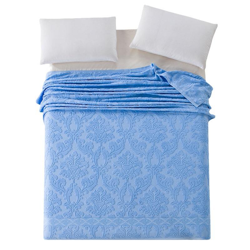 All-Cotton Old-Fashioned Quilted Towel Blanket for Adults - Lightweight Summer Air Conditioning or Nap Blanket