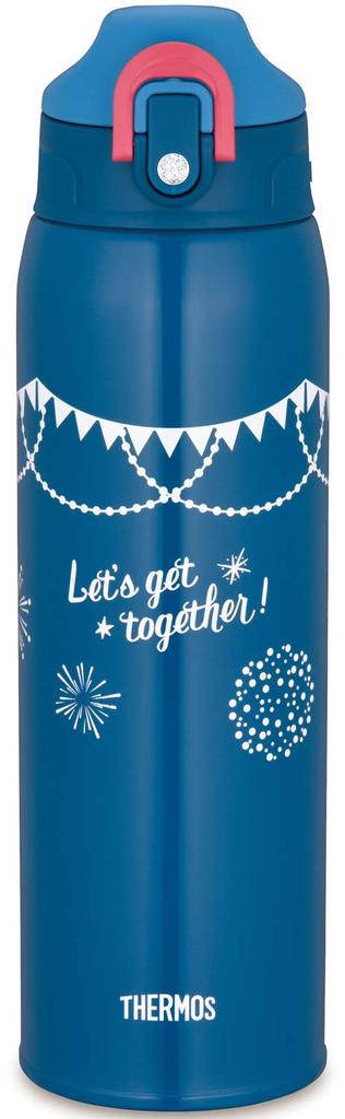 Thermos Water Bottle Vacuum Insulated Bottle Blue Flag 2-Way 1.0L/1.03L FHO-1001WF BL-F