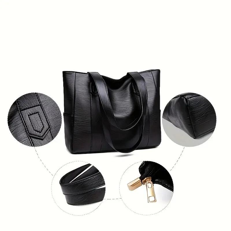 Women's Large Capacity Tote Bag, Trendy Chic Versatile Commuter Handbag, Fashi Shoulder Purse for Daily Use