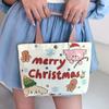 Canvas Tote Bag Cute Storage Bag Large Capacity Mini Handbags Portable Cartoon Print Lunch Bag