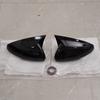 2019~23 For Volkswagen VW Polo OX Horn Rearview Mirror Covers Cap Gloss Black