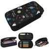 Estojo Espaço Universo Astronauta Galáxia Foguete para Meninos Meninas Presentes Caixa de Canetas Bolsa para Lápis Material de Papelaria Bolsa Porta-Canetas