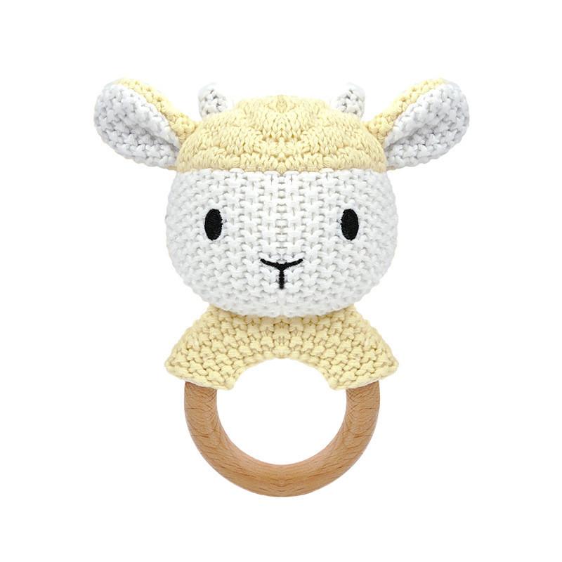 Baby Toy Collection Of Knitted Animal Rattles With Soft Plush Fabric For Infant Sensory Stimulation