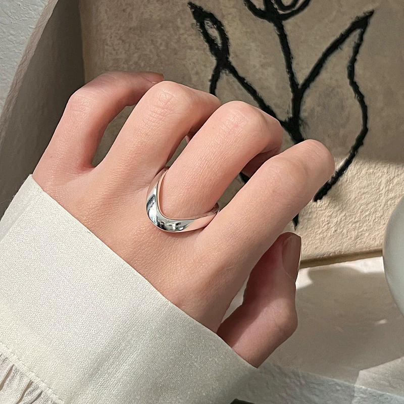 Minimalist V Wave Design Open Rings For Women Vintage Fashion New Jewelry Gift Party Daily Wholesale Anillos