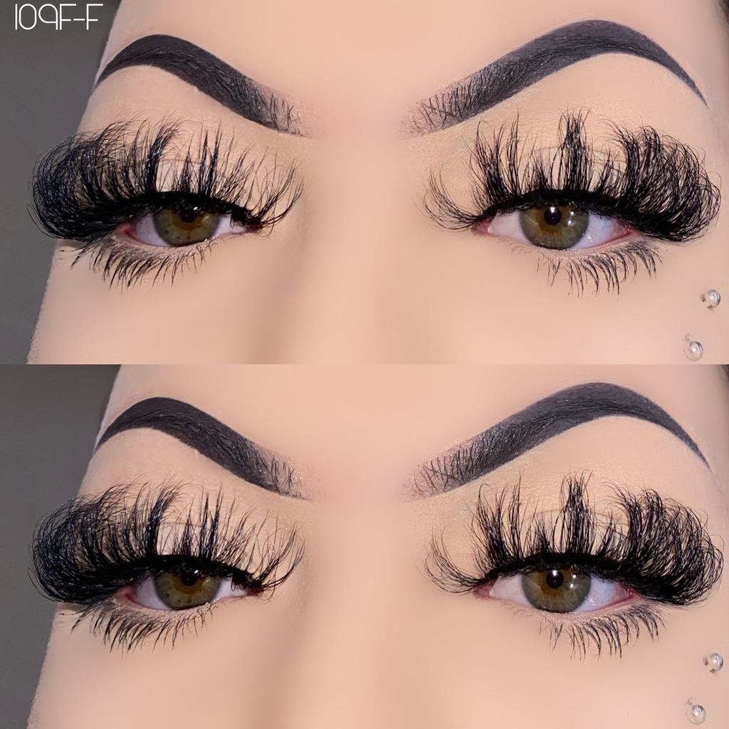 Russian 25MM Fluffy Lashes D Curl Mink Lashes Long Thick Natural False Eyelashes Wholesale Lashes Vendors Makeup Mink Eyelashes