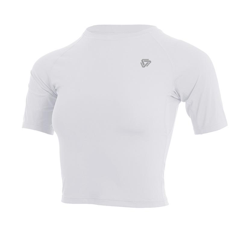 

Женский светоотражающий топ с коротким рукавом для йоги, фитнеса и бега летом M [48-52 kg]