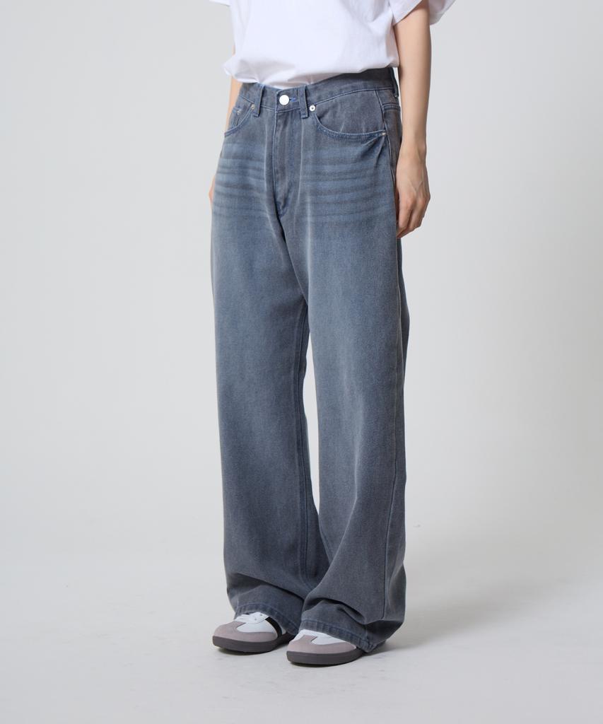 UNKNOWN PLANET Daily Wide Pigment Pants Gray