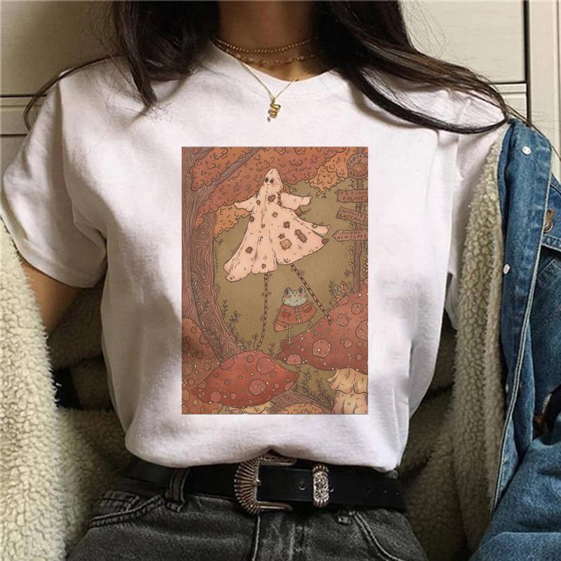 Magic In All Tarot Print T-Shirt Kawaii Magic Cat Printed Tshirt Astronomy Tee Shirt Top Aesthetic Women Hippie Bohemian Tshirt