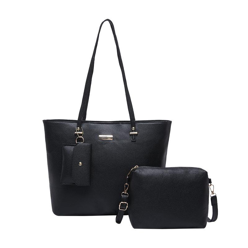 Minimalist Korean Style Large Capacity Tote Bag Fashion Soft Faux Leather Shoulder Handbag Casual Commuter Purse CLE