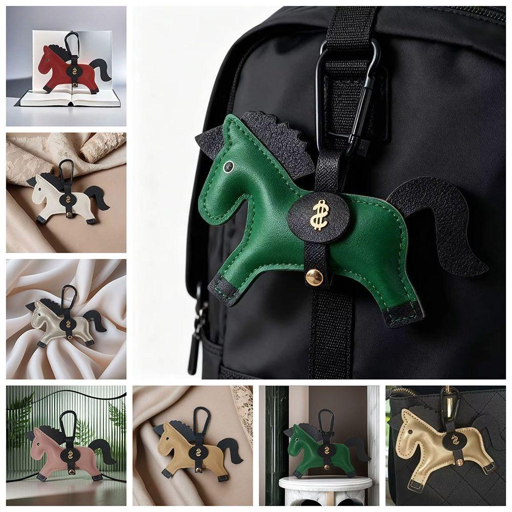 Handmade Stitching Horse Pendant Multi-color Keychain New Trend Bag Charm Backpack Accessory
