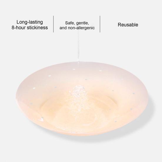 1 Pair Silicone Nipple Covers, Women's Reusable Adhesive Nipple Pasties, Round Breast Petals, Invisible Ultra Thin Sticky Bra