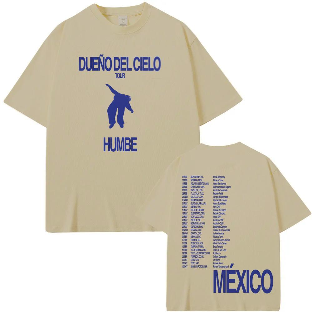DUENO DEL CIELO Tour Tee 2026 New Humbe 100%Cotton Vintage Casual Tee-shirt Unisex Round Neck High Quality Comfortable Tops