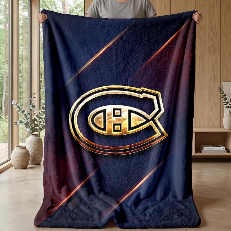 Montreal Canadiens Flanell Fleece Decke Gemütlich Warm Überwurfdecke für Sofa Bett Reise Ganzjahresgebrauch