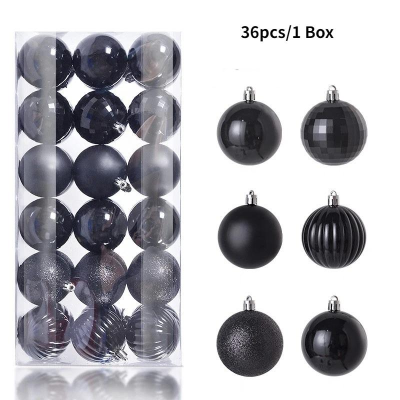 24/36Pcs Christmas Balls 4CM Ball Christmas Tree Pendant Ornaments for Home Party Decor 2025 New Year Navidad Gifts Accessories
