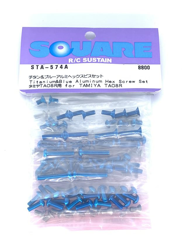 Tamiya TA08R Titanium & Blue Hex Screw Set STA-574A