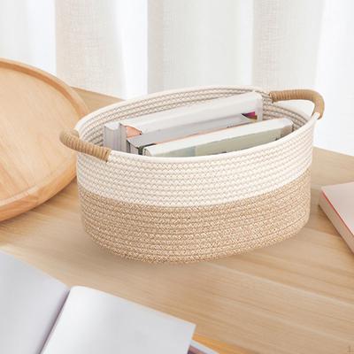 Rope Woven Storage Basket Soft Bins for Room Office
