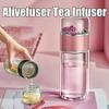 500ml/17oz Çay Termosu Çay Demlikli Şişe Çift Katmanlı Cam Seyahat Çay Kupası Dökme Yaprak Çay Süzgeci Cam Bardak