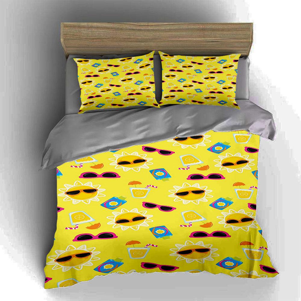 Sunny, Vibrant, Playful. Bedding Duvet Cover Sets Duvet Covers Pillowcases Gifts (1 * Duvet Cover 2 * Pillowcases, Without Duvet Insert)
