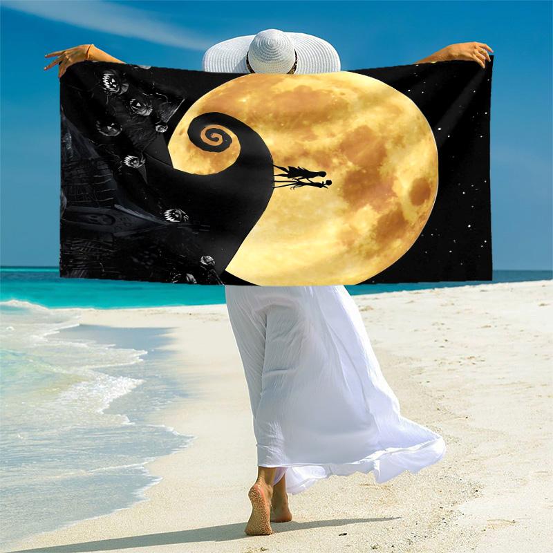 1pc Nightmare Before Christmas Microfiber Beach Towels Quick Dry Towel Sand Beach Towels Pool for Travel Swim Pool. S7290153