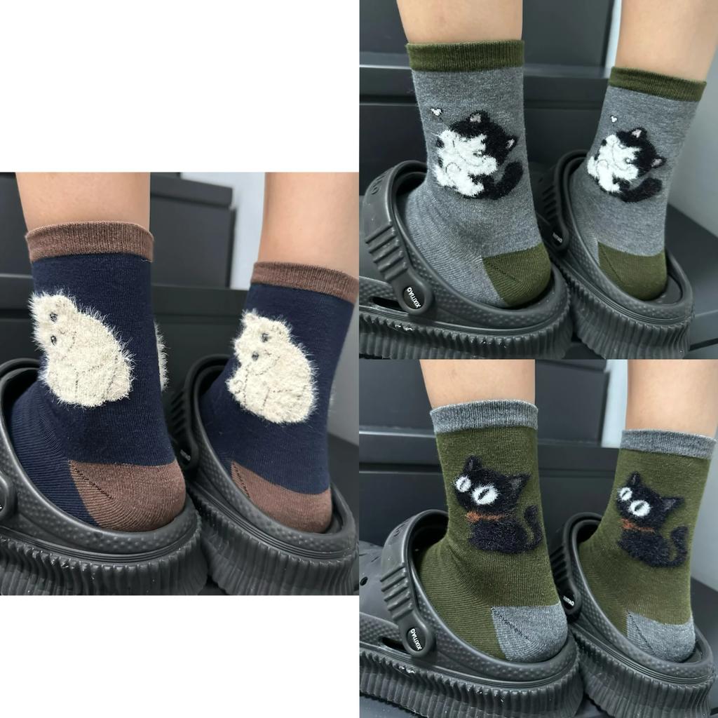 Cartoon Cute Cat Balls Cotton Socks Funny Cat Cotton Socks Breathable Soft Novelty Stocking Kawaii Gift Sock for Gifts