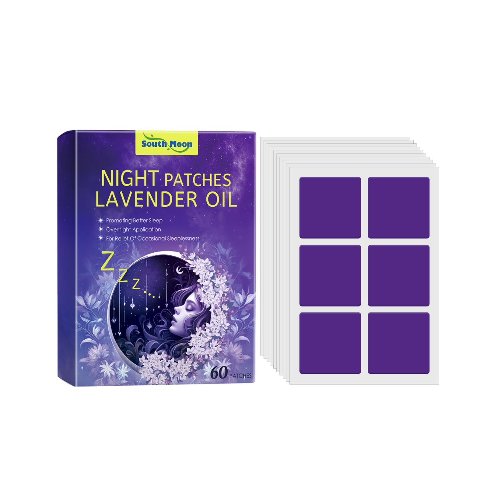 South Moon Lavender Sleeping Patch Floral Fragrance Relaxing Mood Relief Stress and Anxiety Improve Sleep Quality Sleeping Patch 60 pcs boxed