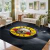 Guns N’ Roses Design Crystal Velvet Rug Soft Decorative Mat for Bedroom Entrance