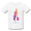 Kid's Funny Barbie T-shirts Size M White By Mjensen