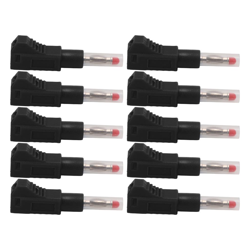 10PCS Telescopic Banana Plugs 4mm CAT II 600V 32A PE Sheath for Industrial Security 3C Digital EquipmentBlack