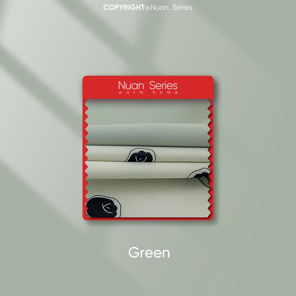 

1 шт. серия Nuan, степень затемнения 70-80%, кремовый стиль, боковая панель, затемняющие шторы для спальни, гостиной, домашнего декора W（75+125）cm x L260cm зелёный