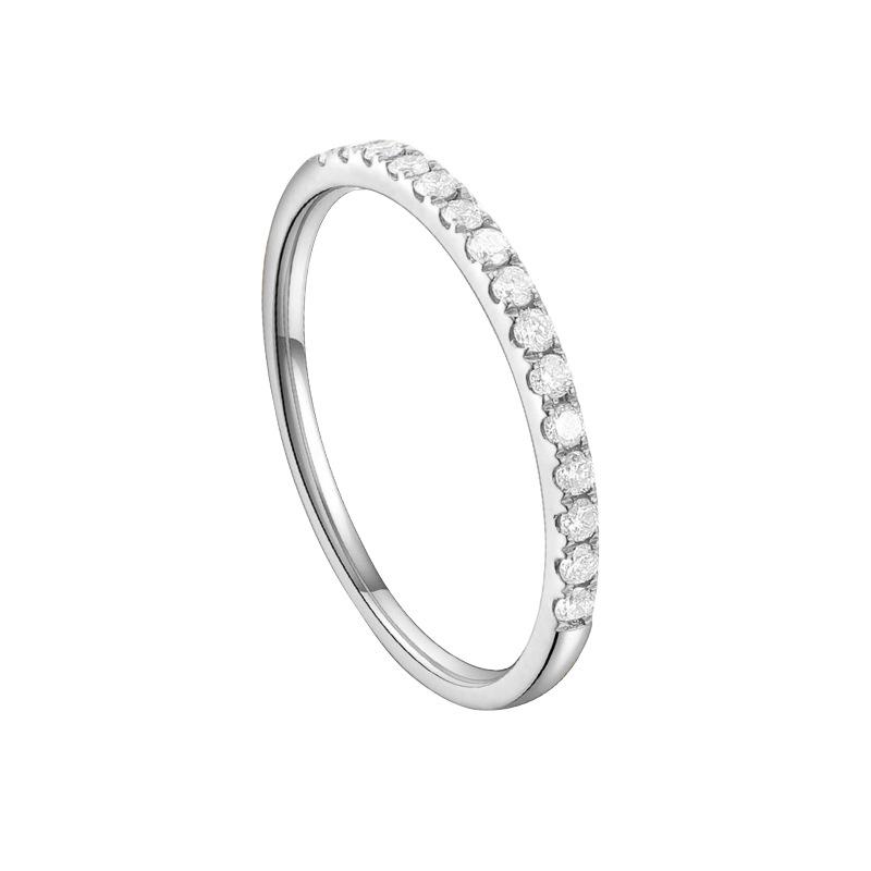 18K Rose Gold s925 Sterling Silver Cubic Zirconia Index Finger Ring for Women – Simulated Diamond Tail Ring