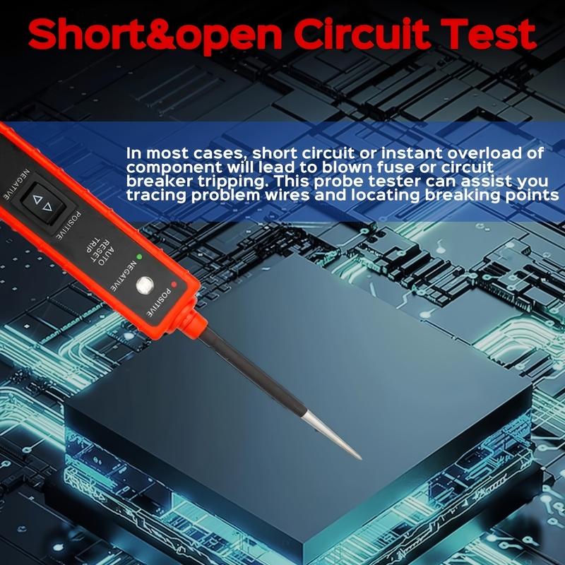 Tester sondy obwodu zasilania 6-24 V DC Test światła Zwarcie Komponent samochodowy Identyfikator polaryzacji elektrycznej Tester ciągłości