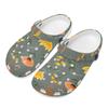 Printed EVA Yard Clogs Women Men Easy Clean Slip On Soft Sole Garden Yard Home Bathroom Casual Walking Outdoor Footwear Soft Fit